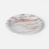 Assiettes En Carton Marbre or rose (Angle)