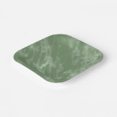 Assiettes En Carton Marbre vert (Angulaire)
