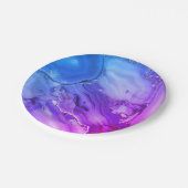 Assiettes En Carton Marbre violet exotique (Angle)