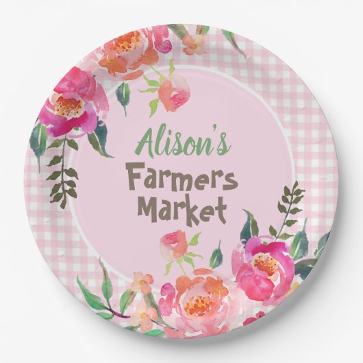 Assiettes En Carton marché d'agriculteurs (Devant)