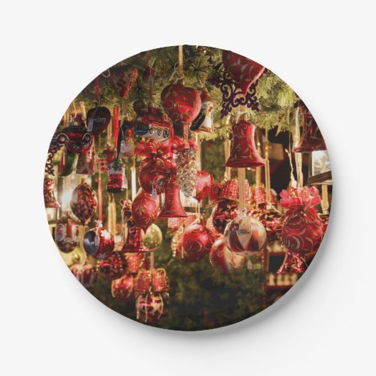 Assiettes En Carton Marché de Noël (Devant)