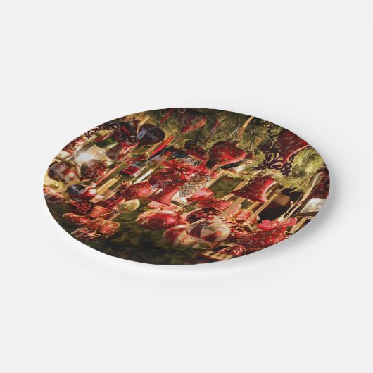 Assiettes En Carton Marché de Noël (Angle)