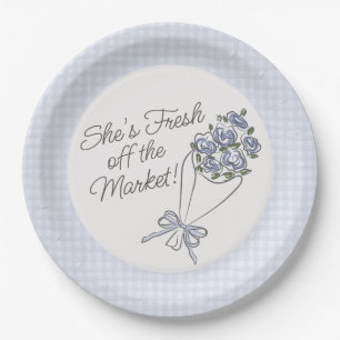 Assiettes En Carton Marché Fleur Bleue Frais Floral Mariage