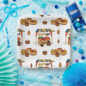 Assiettes En Carton Marché marocain & Fruits Motif (Fête)