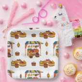 Assiettes En Carton Marché marocain & Fruits Motif (Fête)