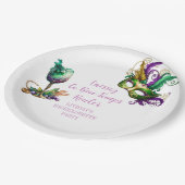 Assiettes En Carton Mardi Gras Bachelorette (Angle)