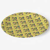 Assiettes En Carton Mardi Gras Fleur De Lis (Angle)