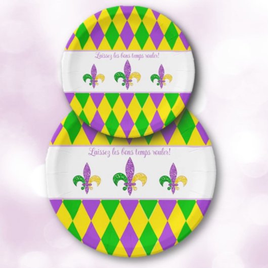 Assiettes En Carton Mardi Gras ! Laisser les plaques papier Good Times