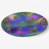 Assiettes En Carton Mardi Gras Motif (Angle)