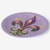 Assiettes En Carton Mardi Gras Paper Plates (Angle)