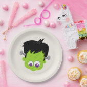 Assiettes En Carton Mare Green Frankenstein Monster face Halloween (Fête)