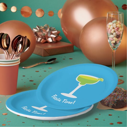 Assiettes En Carton Margarita, Texte Customisé (Multi)