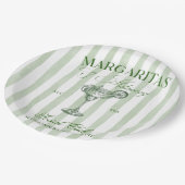 Assiettes En Carton Margaritas and Matrimony Striped Bachelorette (Angle)