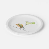 Assiettes En Carton Margaritas & Tacos (Angle)