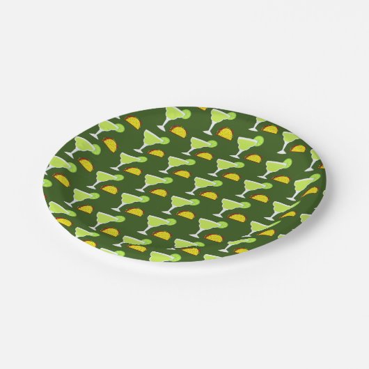 Assiettes En Carton Margaritas + Tacos ! (Angle)