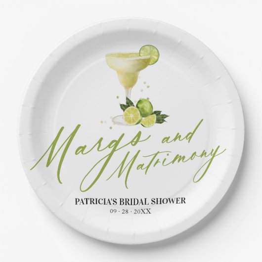 Assiettes En Carton Marges et Fête des mariées de mariage (Devant)