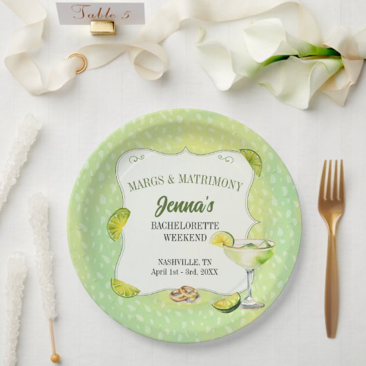 Assiettes En Carton Marges et mariage Bachelorette Party (Mariage)