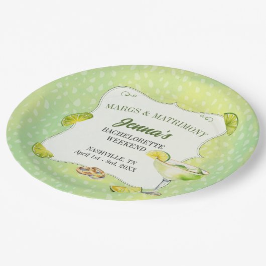 Assiettes En Carton Marges et mariage Bachelorette Party (Angle)