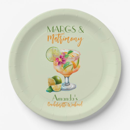 Assiettes En Carton Marges et Mariage Tequila & Fiesta Bachelorette (Devant)