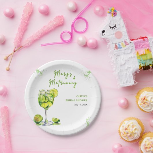 Assiettes En Carton Margs et Fête des mariées Cocktail Mariage (Fête)