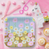 Assiettes En Carton Marguerites (Fête)