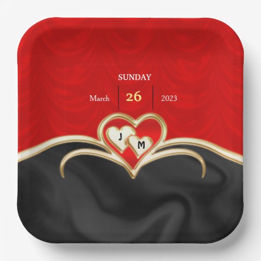 Assiettes En Carton Mariage (Recto)