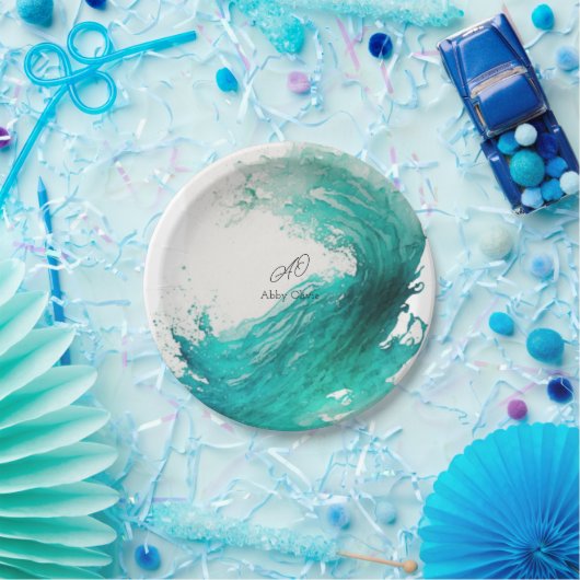 Assiettes En Carton Mariage abstrait (Fête)