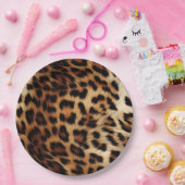 Assiettes En Carton Mariage animal léopard à crème Brown (Fête)