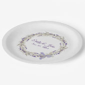 Assiettes En Carton Mariage Anniversaire Lavender Wreath (Angle)