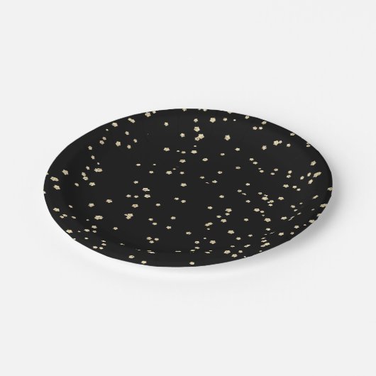 Assiettes En Carton Mariage Anniversaire Parties scintillant or (Angle)