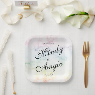 Assiettes En Carton Mariage arc-en-ciel gay script