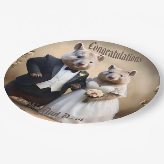 Assiettes En Carton Mariage australien australien wombats, Mariage (Angle)