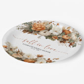 Assiettes En Carton Mariage automnal de Rêve (Angle)