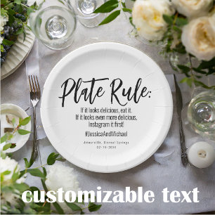 Assiettes En Carton 💍 Mariage avec # Minimalist Elegant