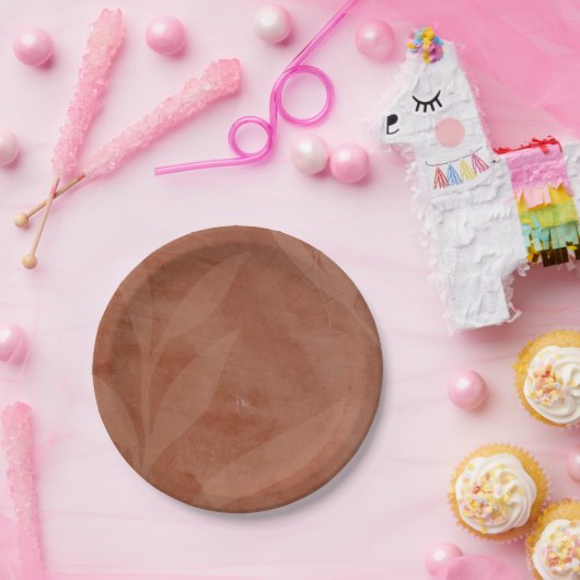 Assiettes En Carton Mariage avec superposition en terre cuite rustique (Fête)