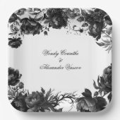 Assiettes En Carton Mariage blanc gothique classique (Recto)