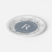 Assiettes En Carton Mariage bleu Dusty (Angle)