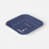 Assiettes En Carton Mariage bleu Lighthouse Navy (Angulaire)