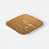 Assiettes En Carton Mariage bohémien d'or rustique (Angulaire)