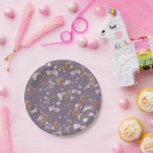 Assiettes En Carton Mariage Boho Fleur sauvage Violet Dans Bloom Garde (Fête)