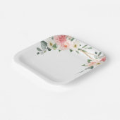 Assiettes En Carton Mariage botanique géométrique rose pâle (Angulaire)