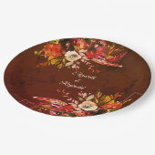 Assiettes En Carton Mariage botanique Splendor d'automne (Angle)
