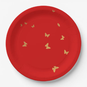 ASSIETTES EN CARTON MARIAGE BOUTEILLES D'OR