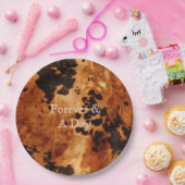 Assiettes En Carton Mariage Brown à la crème (Fête)