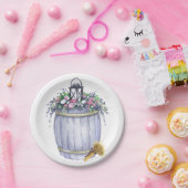 Assiettes En Carton mariage campagnard d'été en plaque de papier rond  (Fête)