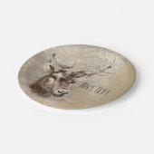 Assiettes En Carton Mariage campagnard Rustic Deer Head (Angle)