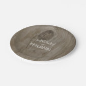 Assiettes En Carton Mariage campagnard rustique en bois de grange (Angle)