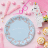 Assiettes En Carton Mariage Célébrations Bleu Personnaliser (Fête)