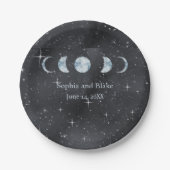 Assiettes En Carton Mariage céleste de nuit étoilé (Devant)
