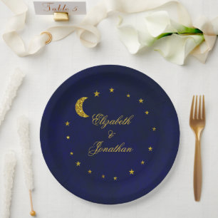 Assiettes En Carton Mariage céleste du ciel nocturne